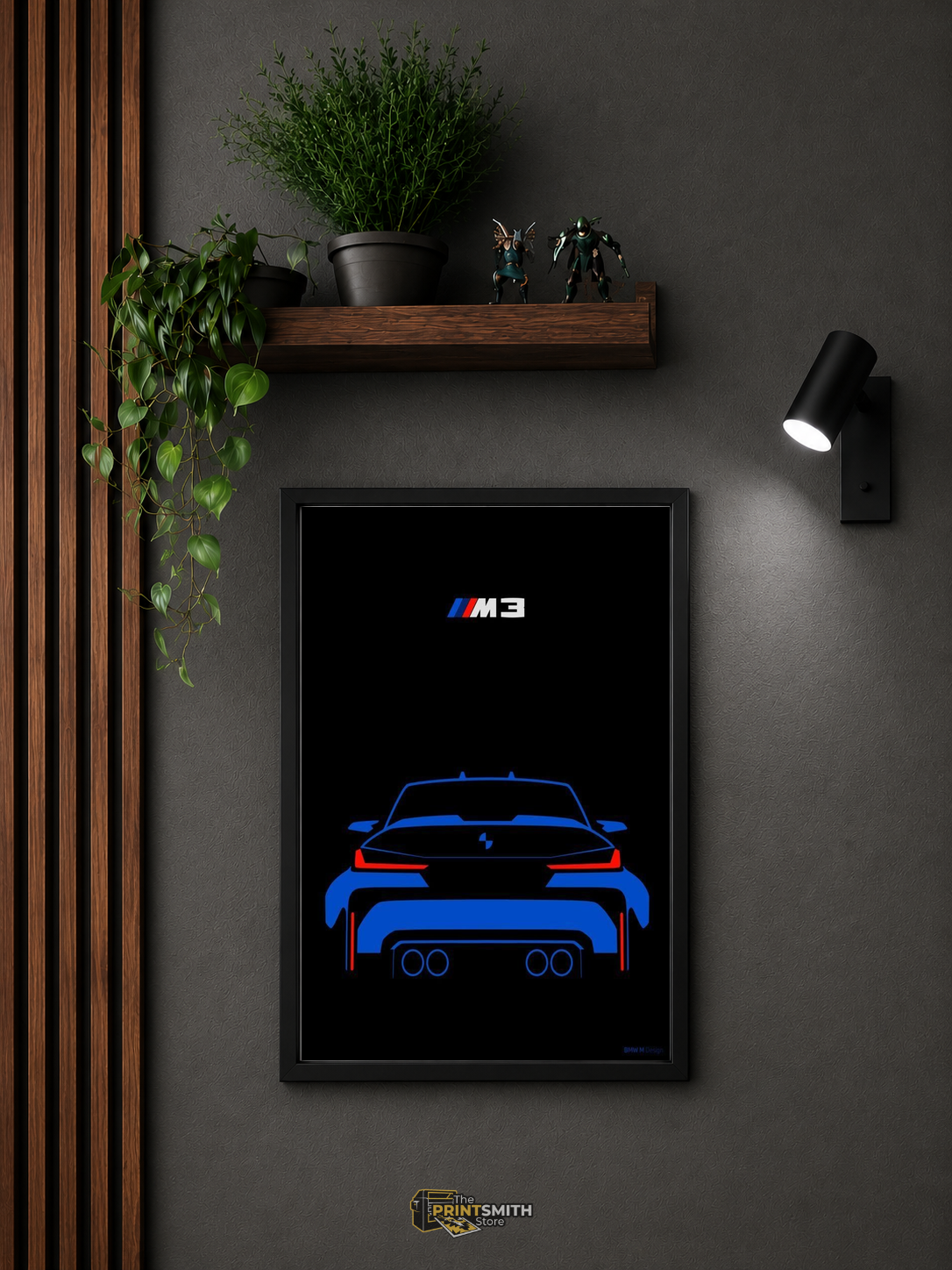 BMW M3 Car Design Poster — Framed Print view 3
