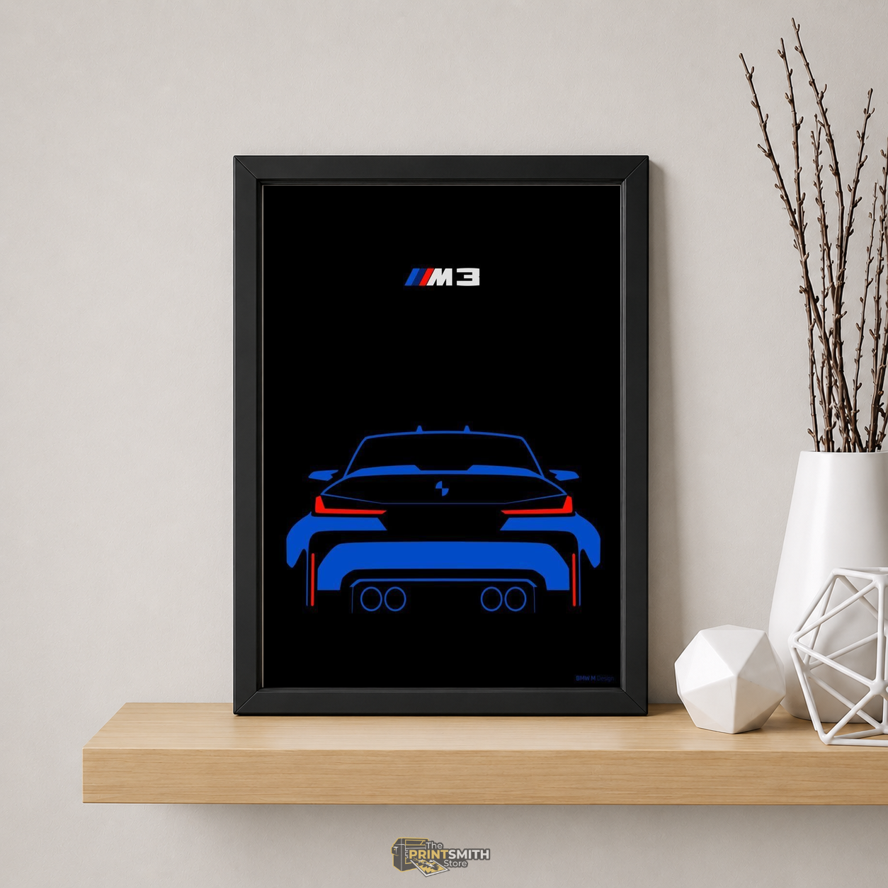 BMW M3 Car Design Poster — Framed Print view 5