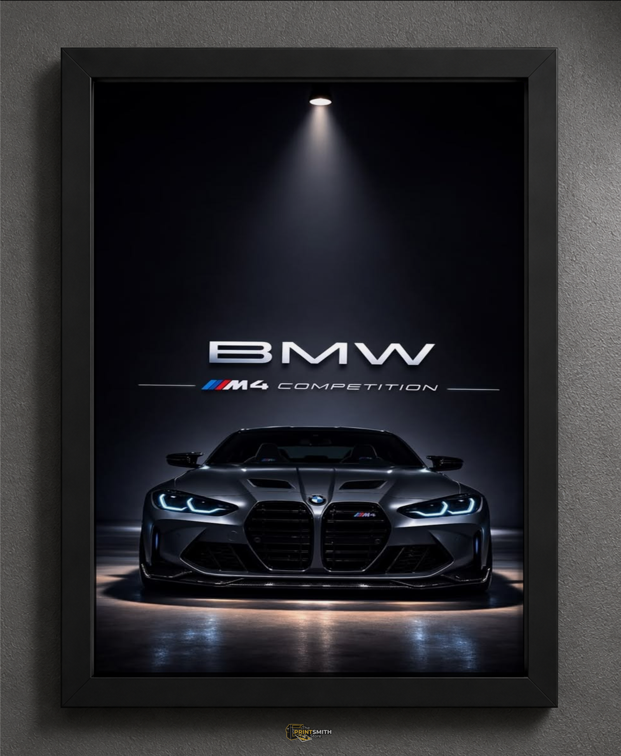 BMW M4 Competition Car Poster — Framed Print view 2