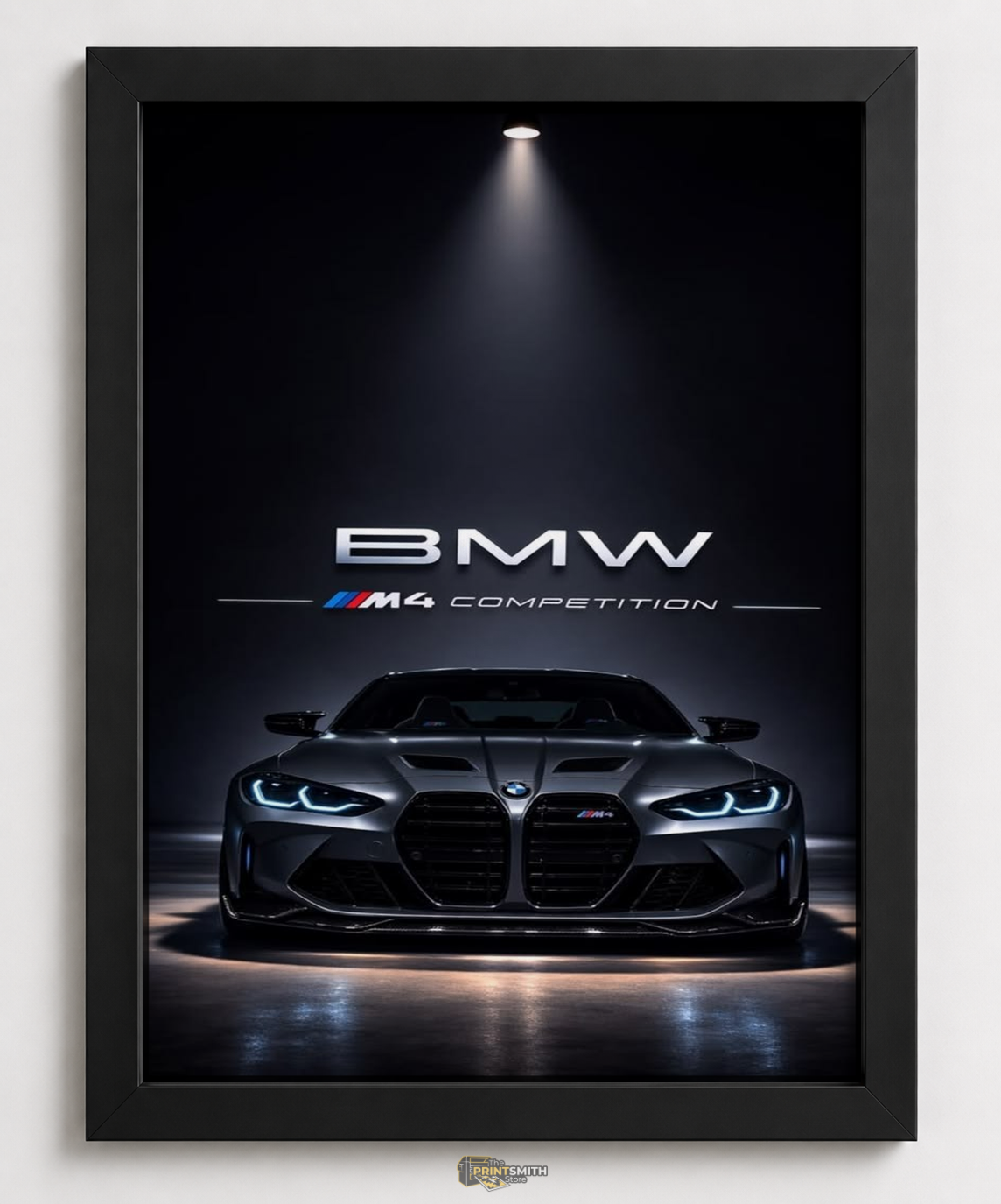 BMW M4 Competition Car Poster — Framed Print