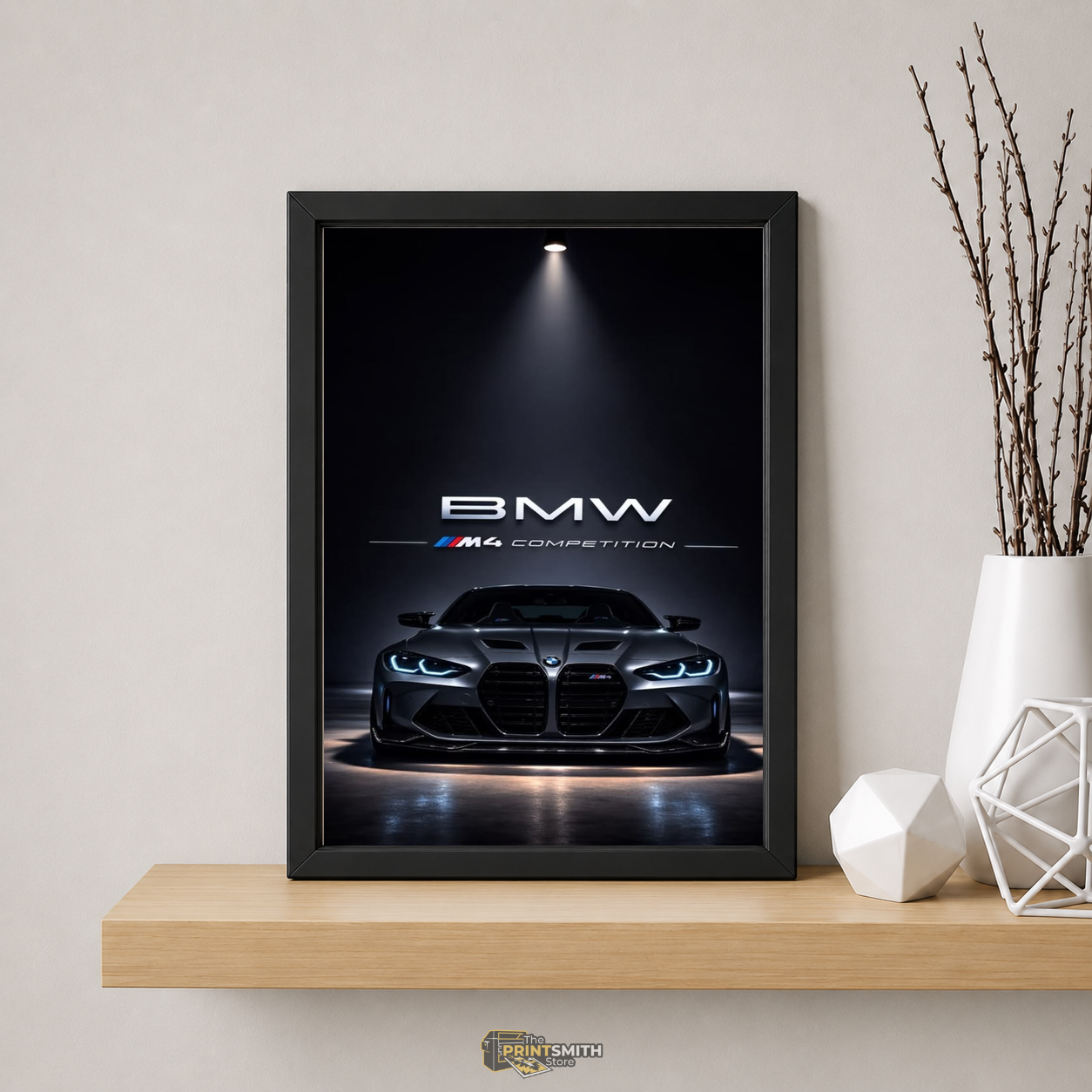 BMW M4 Competition Car Poster — Framed Print view 5