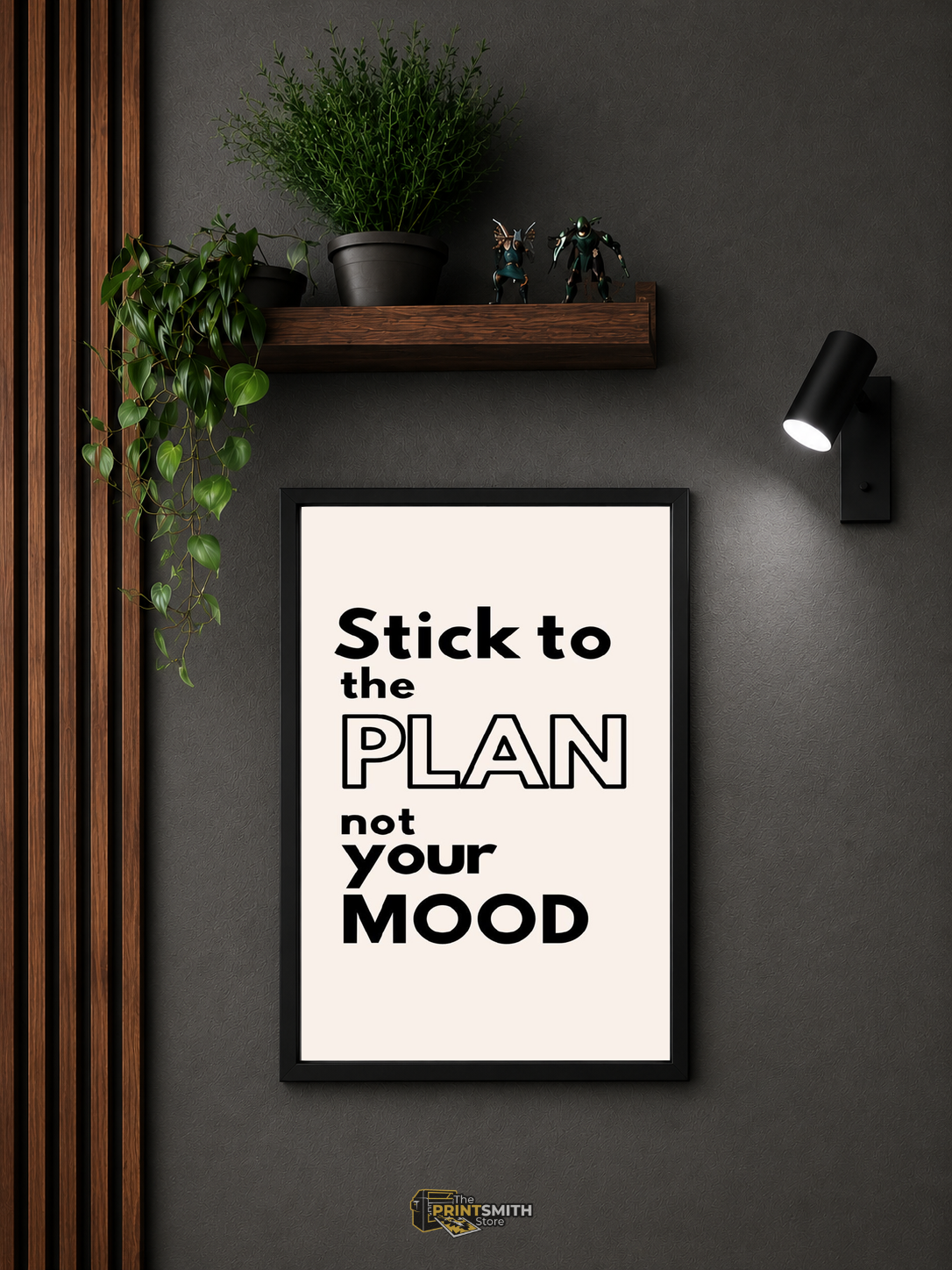Stick to the Plan T-Shirt — Framed Print view 3