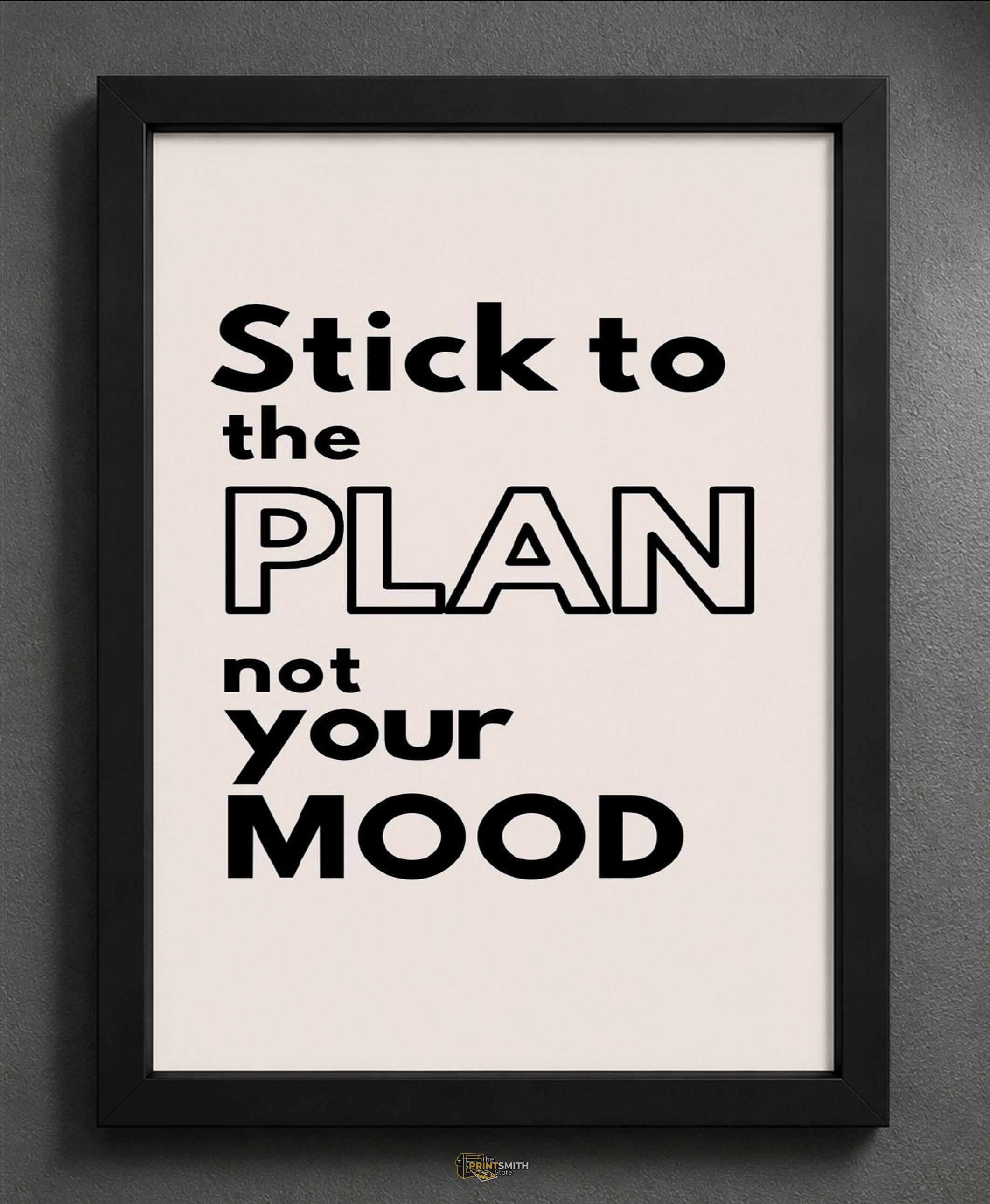 Stick to the Plan T-Shirt — Framed Print view 2
