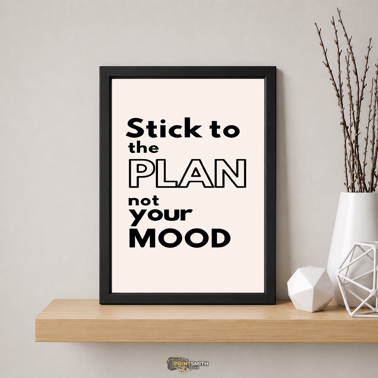 Stick to the Plan T-Shirt — Framed Print view 5