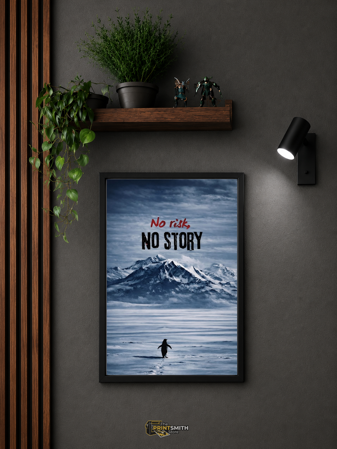 No Risk No Story Frame — Framed Print view 3