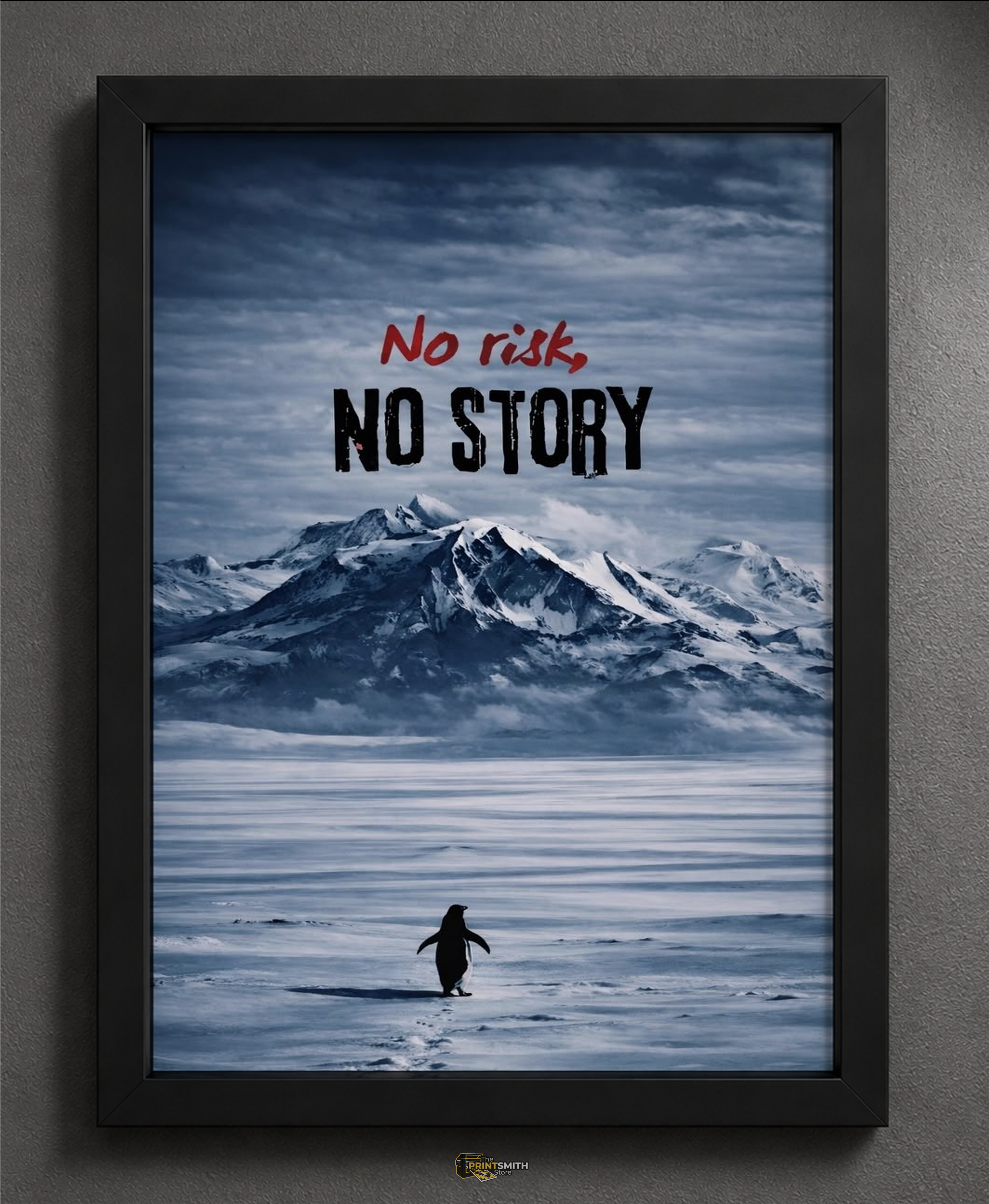 No Risk No Story Frame — Framed Print view 2