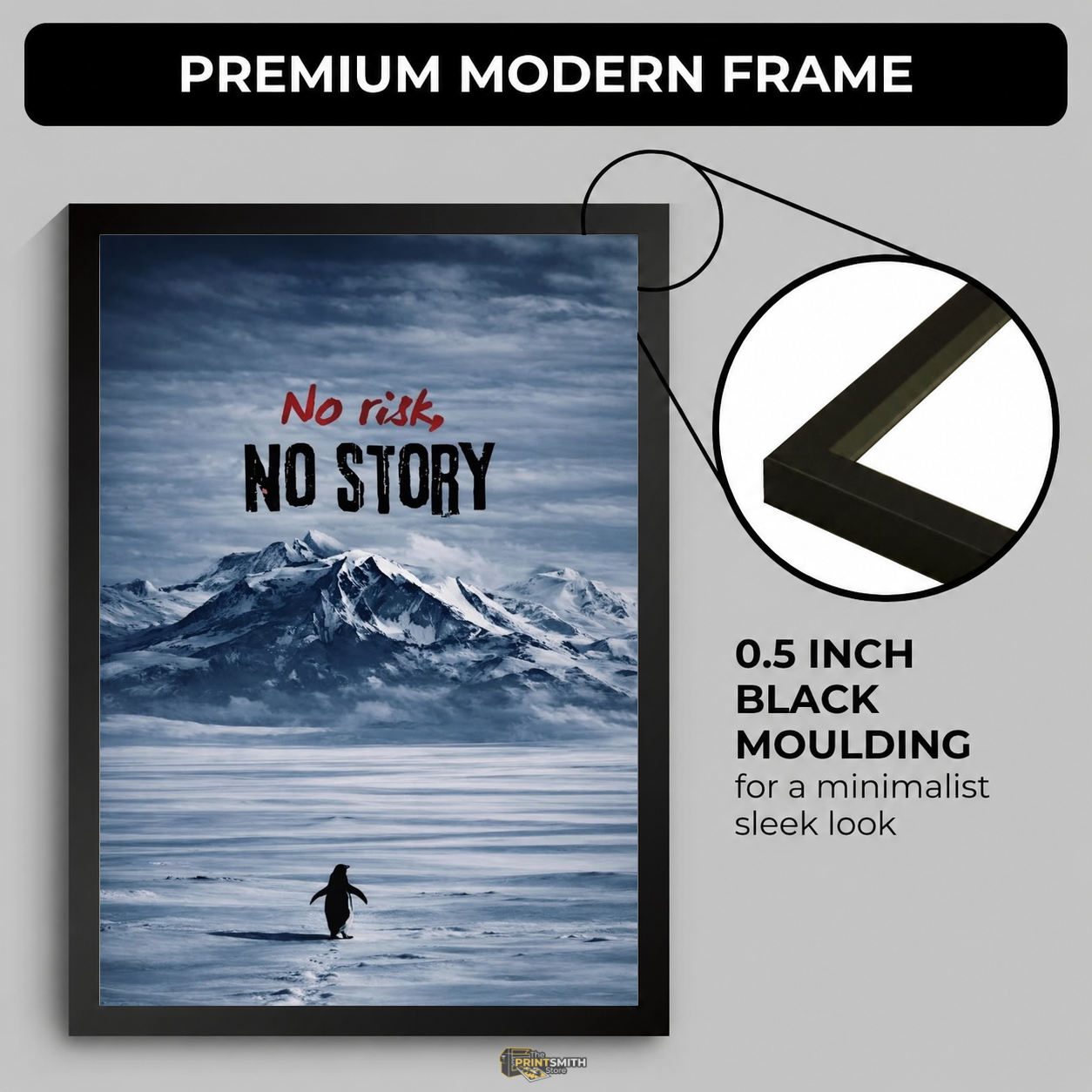 No Risk No Story Frame — Framed Print view 4