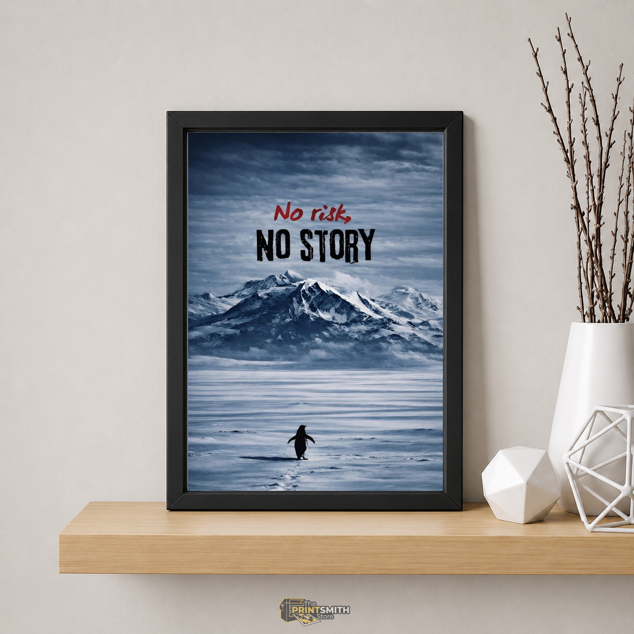 No Risk No Story Frame — Framed Print view 5