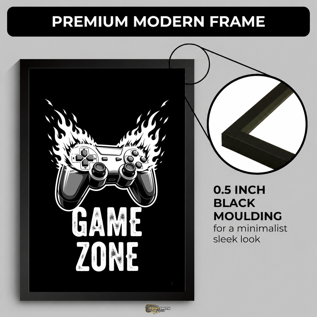 Game Zone T-Shirt — Framed Print view 4