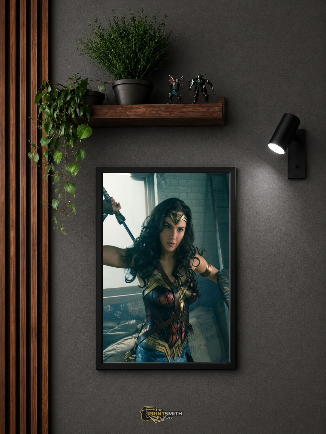 Wonder Woman Ready for Battle — Framed Art view 3