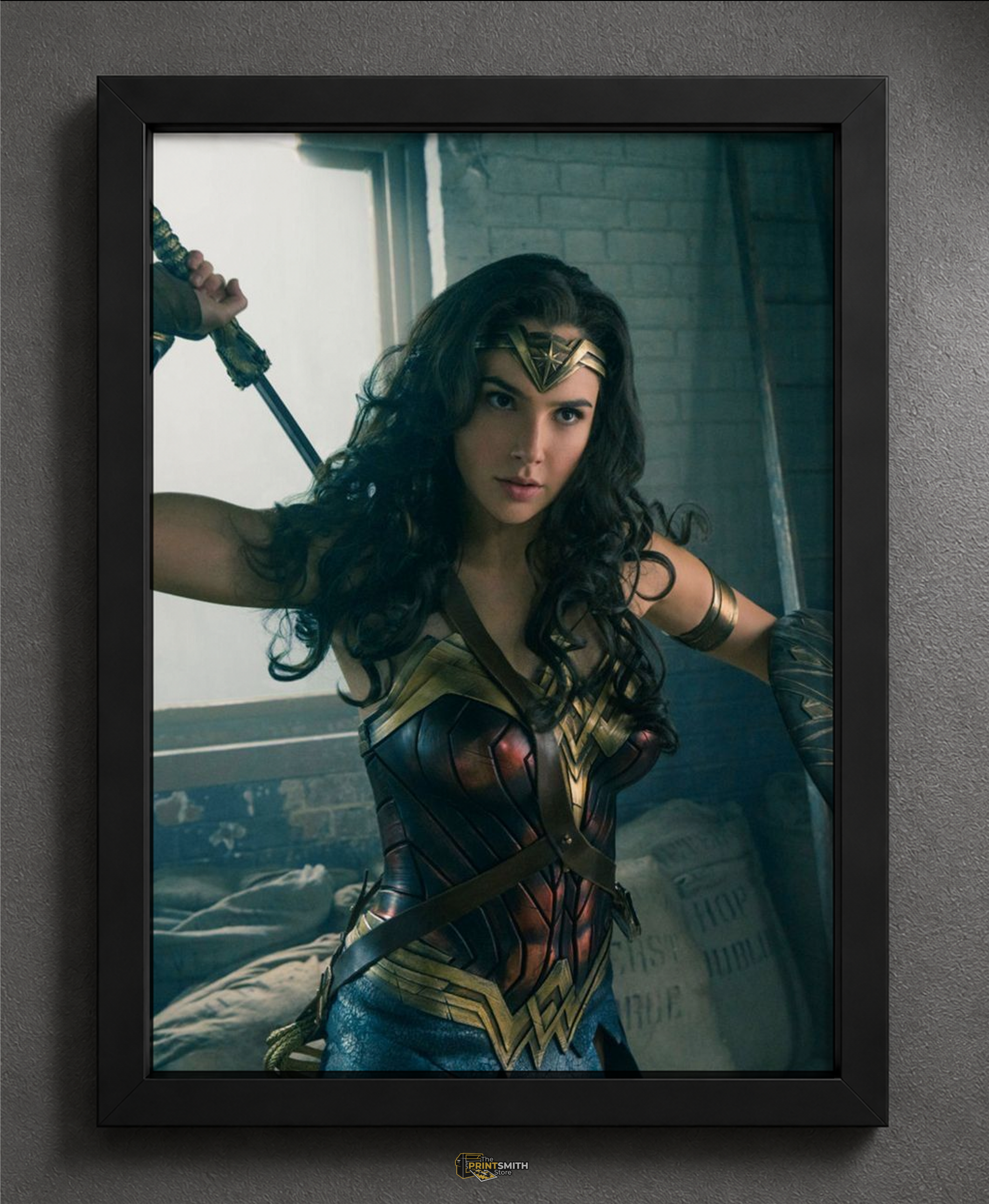Wonder Woman Ready for Battle — Framed Art view 2