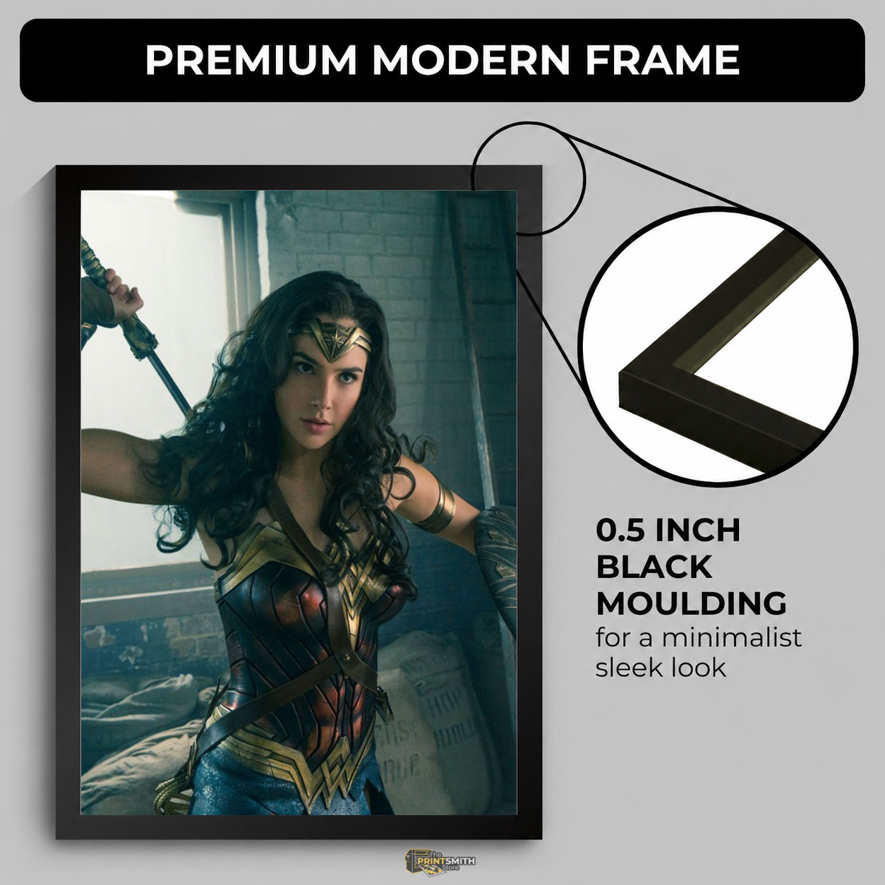 Wonder Woman Ready for Battle — Framed Art view 4