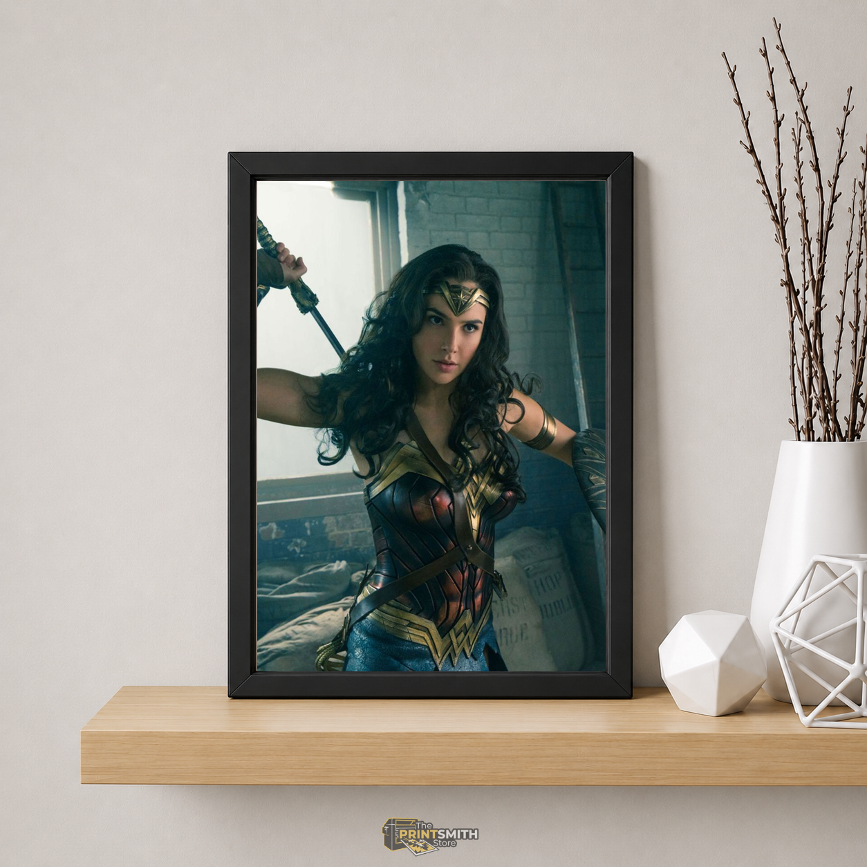 Wonder Woman Ready for Battle — Framed Art view 5