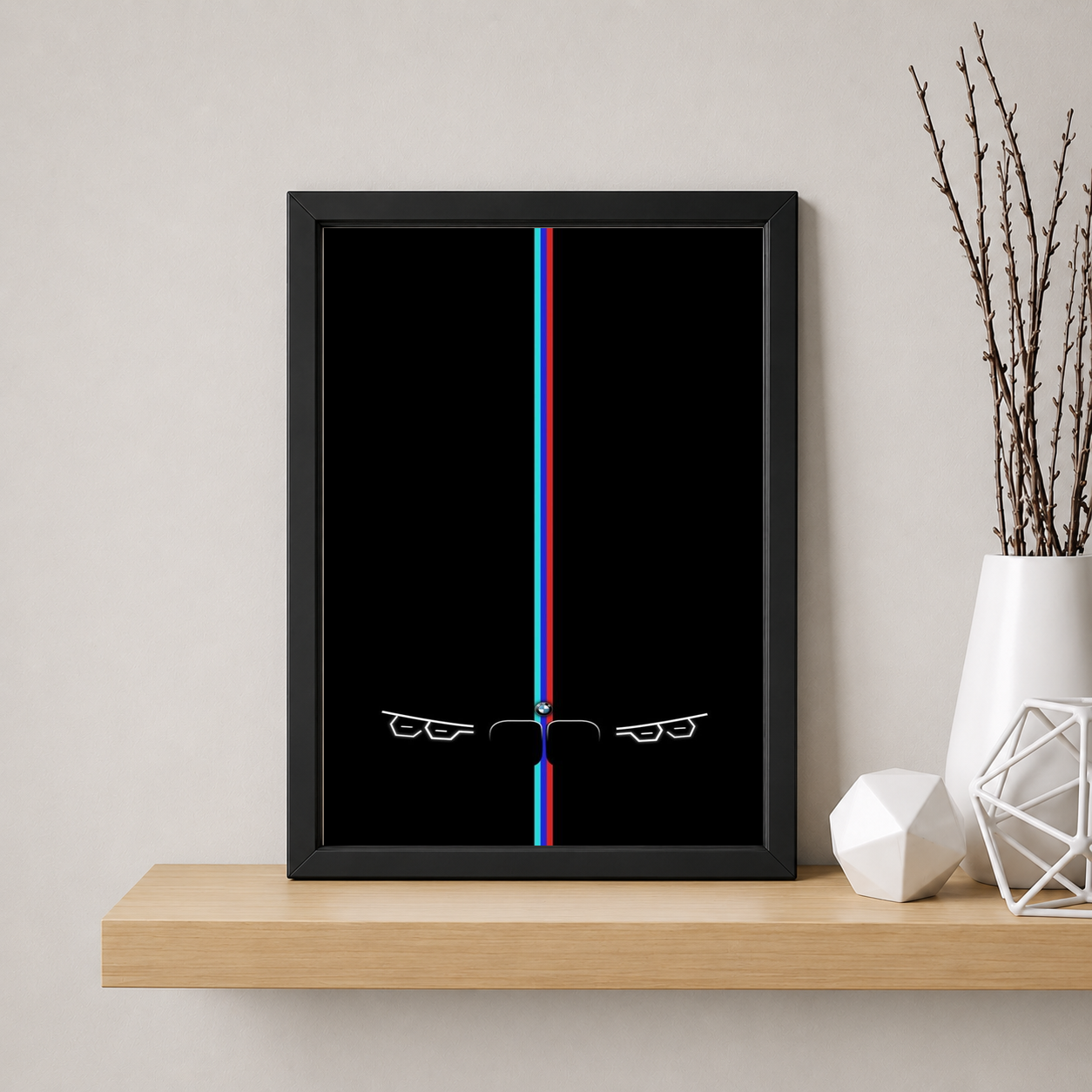 BMW Car Headlights Frame — Framed Print view 5