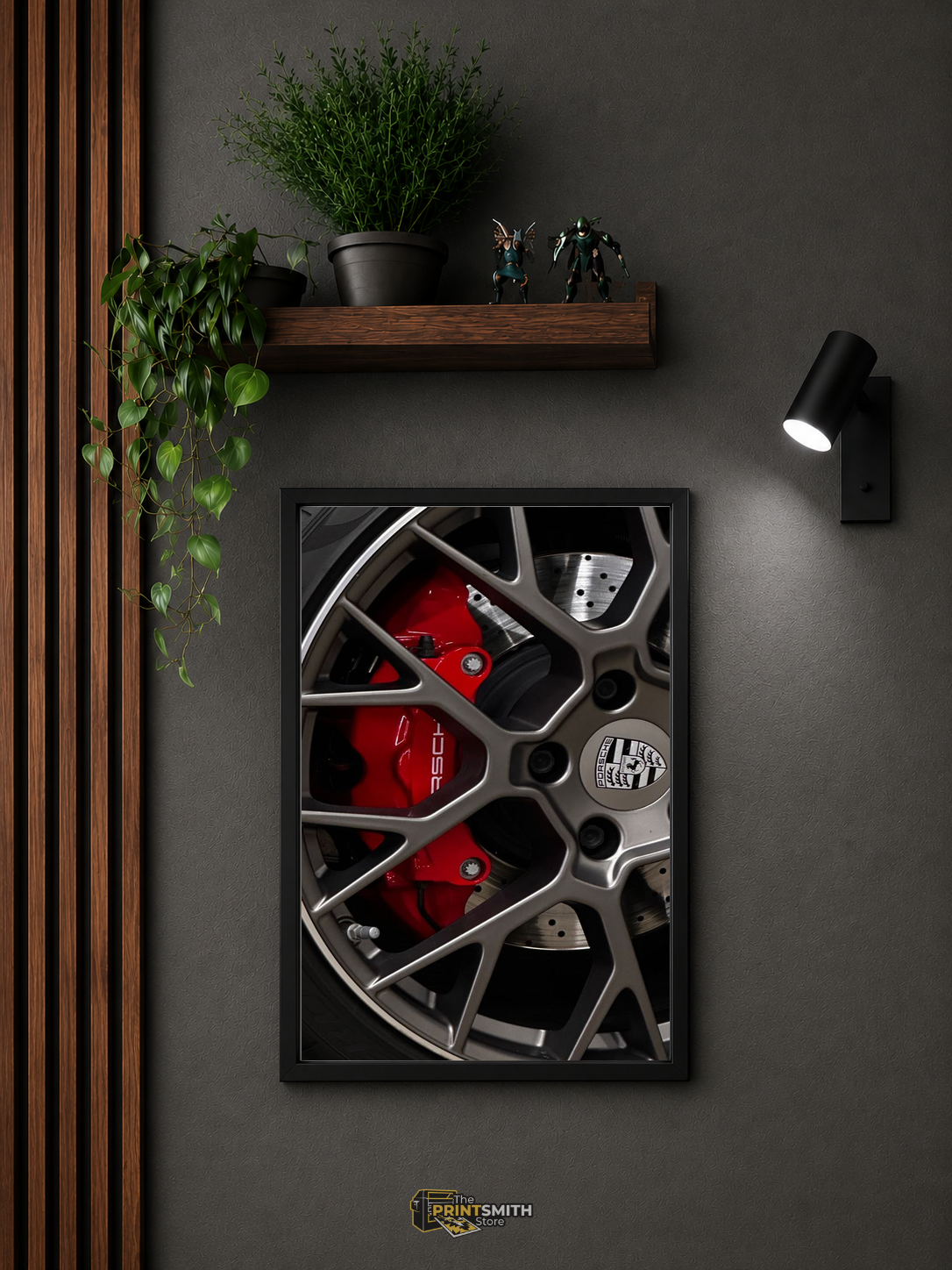 Porsche Wheel Close-up Frame — Framed Print view 3