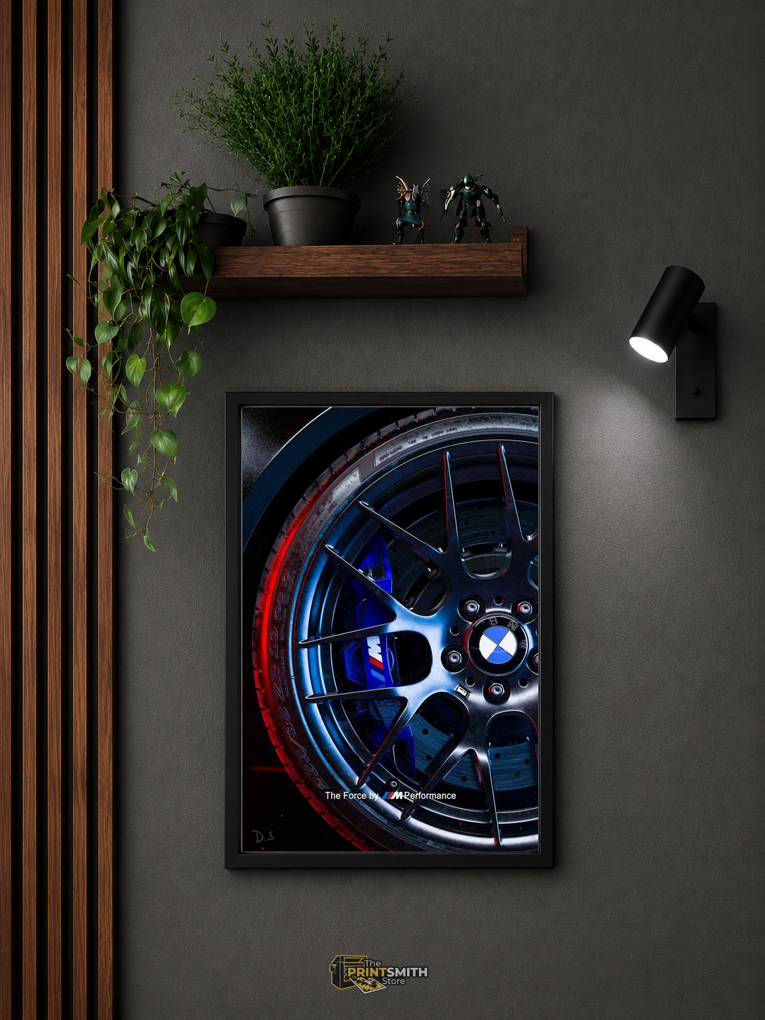 BMW M Performance Wheel Closeup - The Force — Framed Print view 3