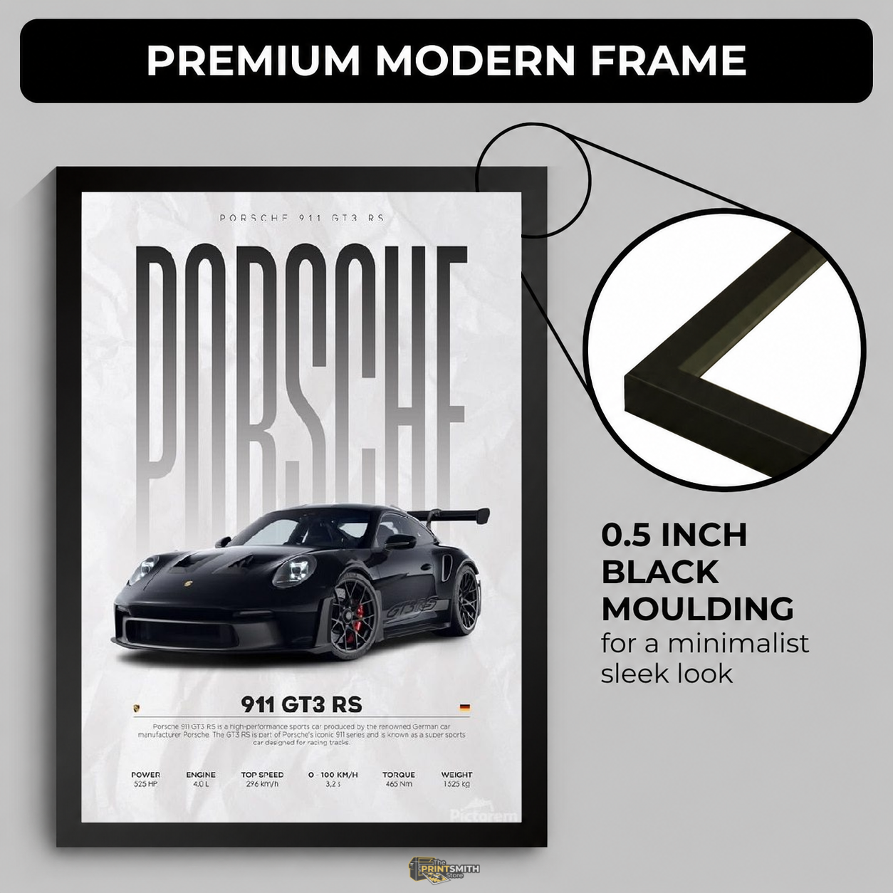Porsche 911 GT3 RS Poster — Framed Print view 4
