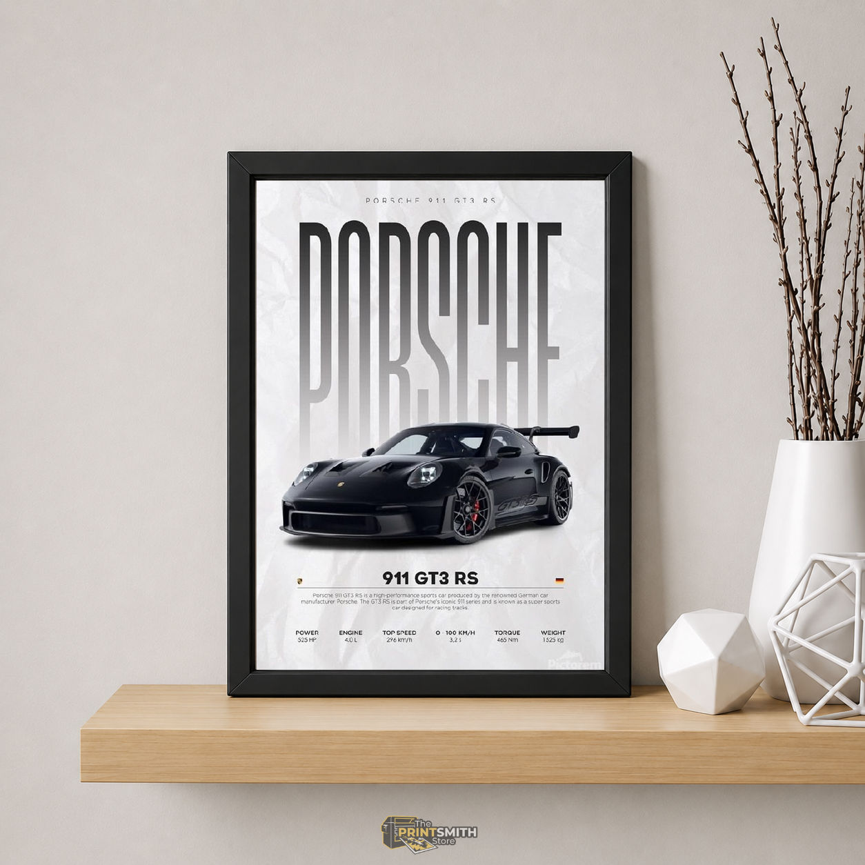 Porsche 911 GT3 RS Poster — Framed Print view 5