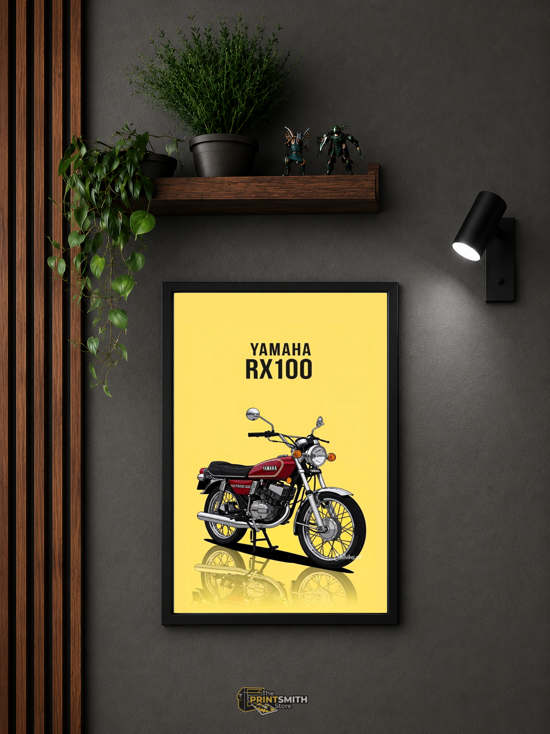 Vintage Yamaha Rx100 Bike Art — Framed Print view 3