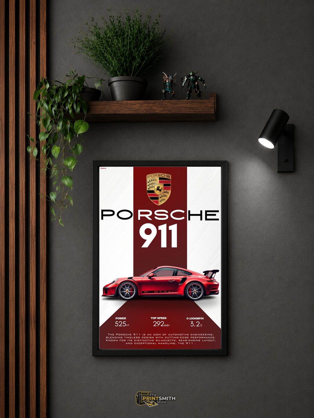 Porsche 911 Sports Car — Framed Print view 3