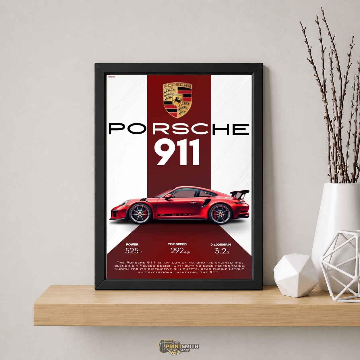 Porsche 911 Sports Car — Framed Print view 5