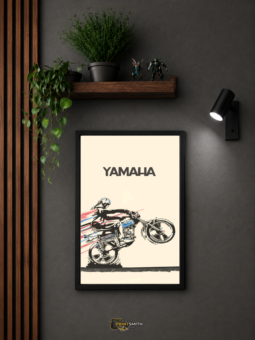 Riding Free Yamaha Bike Frame — Framed Print view 3