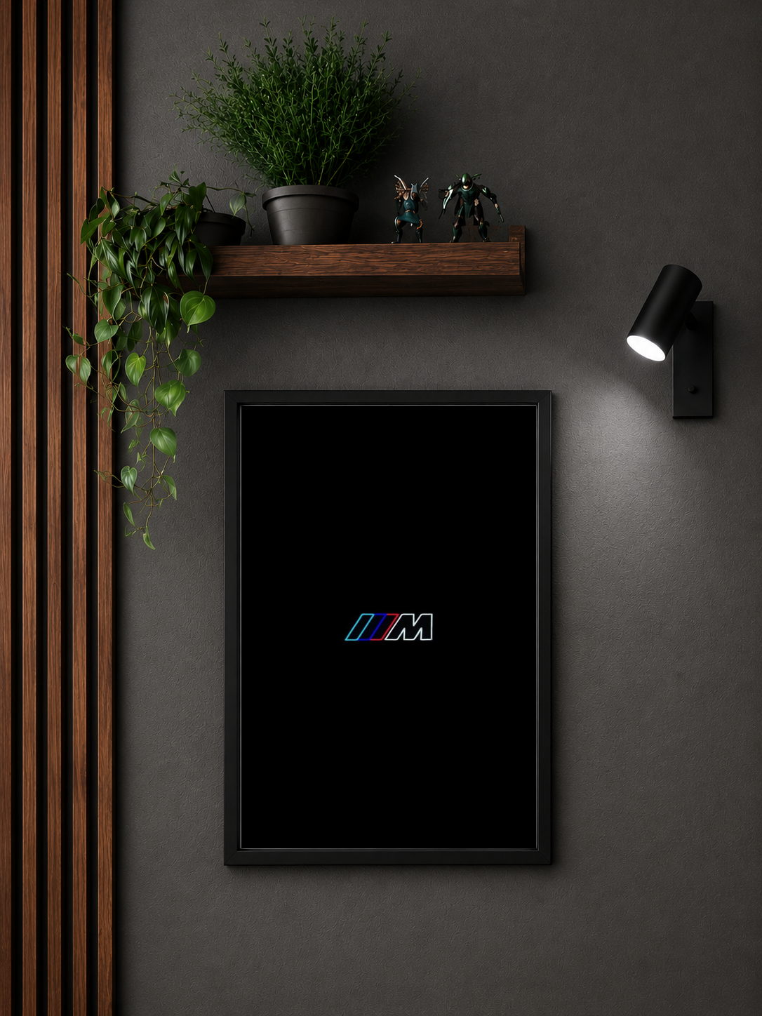 M Power Emblem T-Shirt — Framed Print view 3