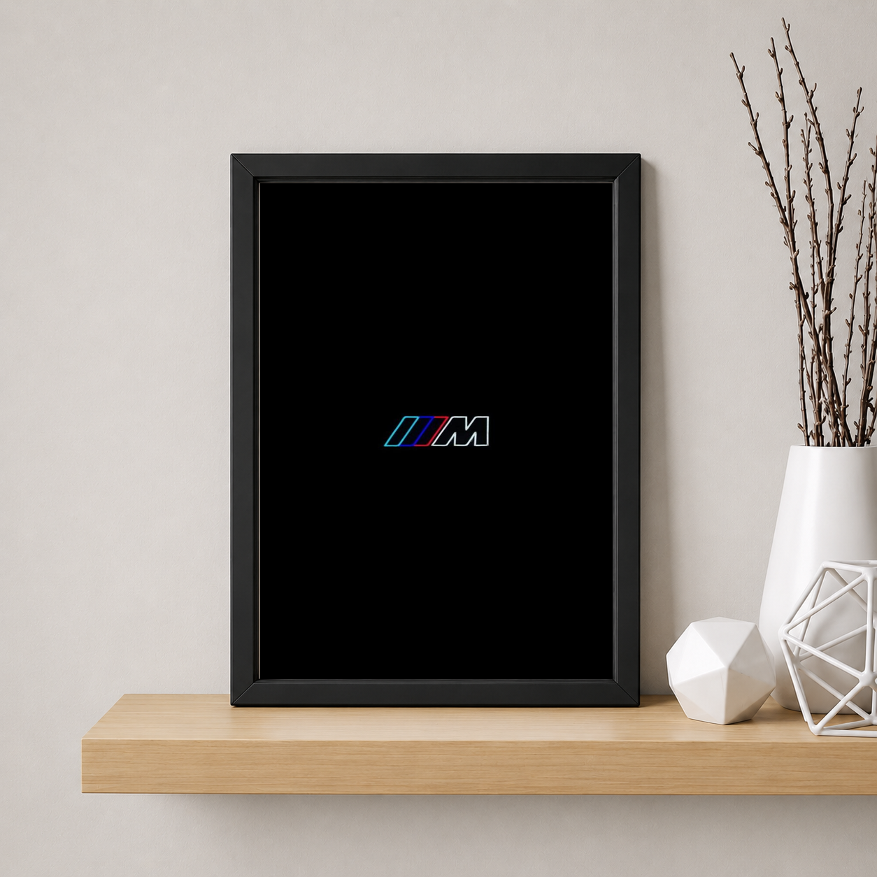 M Power Emblem T-Shirt — Framed Print view 5