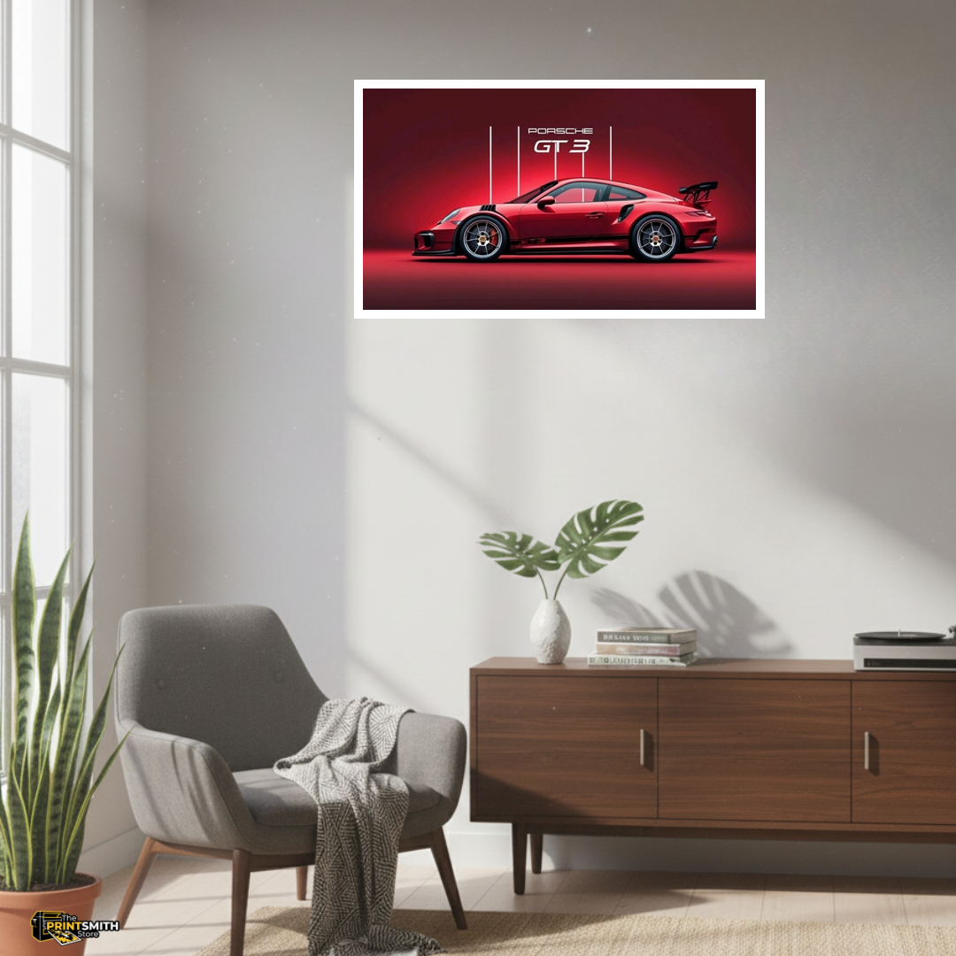 Porsche Gt3 Racing Red view 3