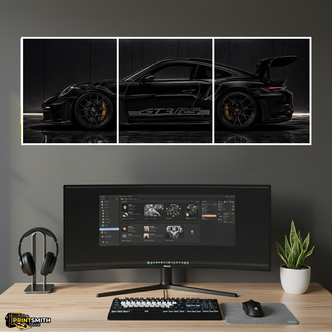 Black Porsche Gt3 Rs — 3-Piece Set view 2