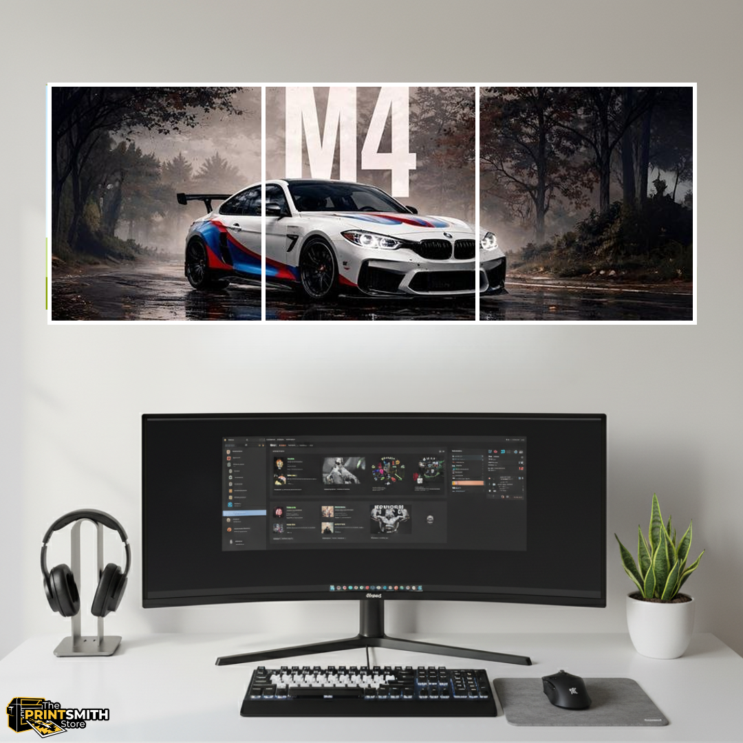 BMW M4 on a rainy road — 3-Piece Set