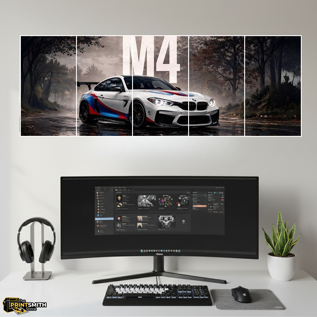 BMW M4 on a rainy road — 5-Piece Set