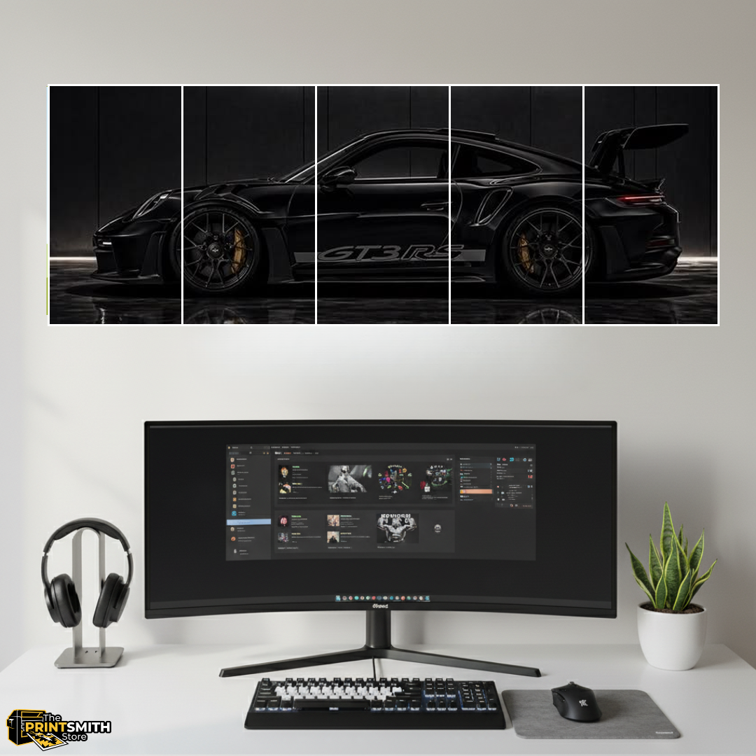 Black Porsche Gt3 Rs — 5-Piece Set