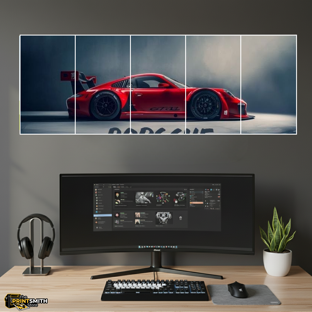 Red Porsche GT3 Racing — 5-Piece Set view 2