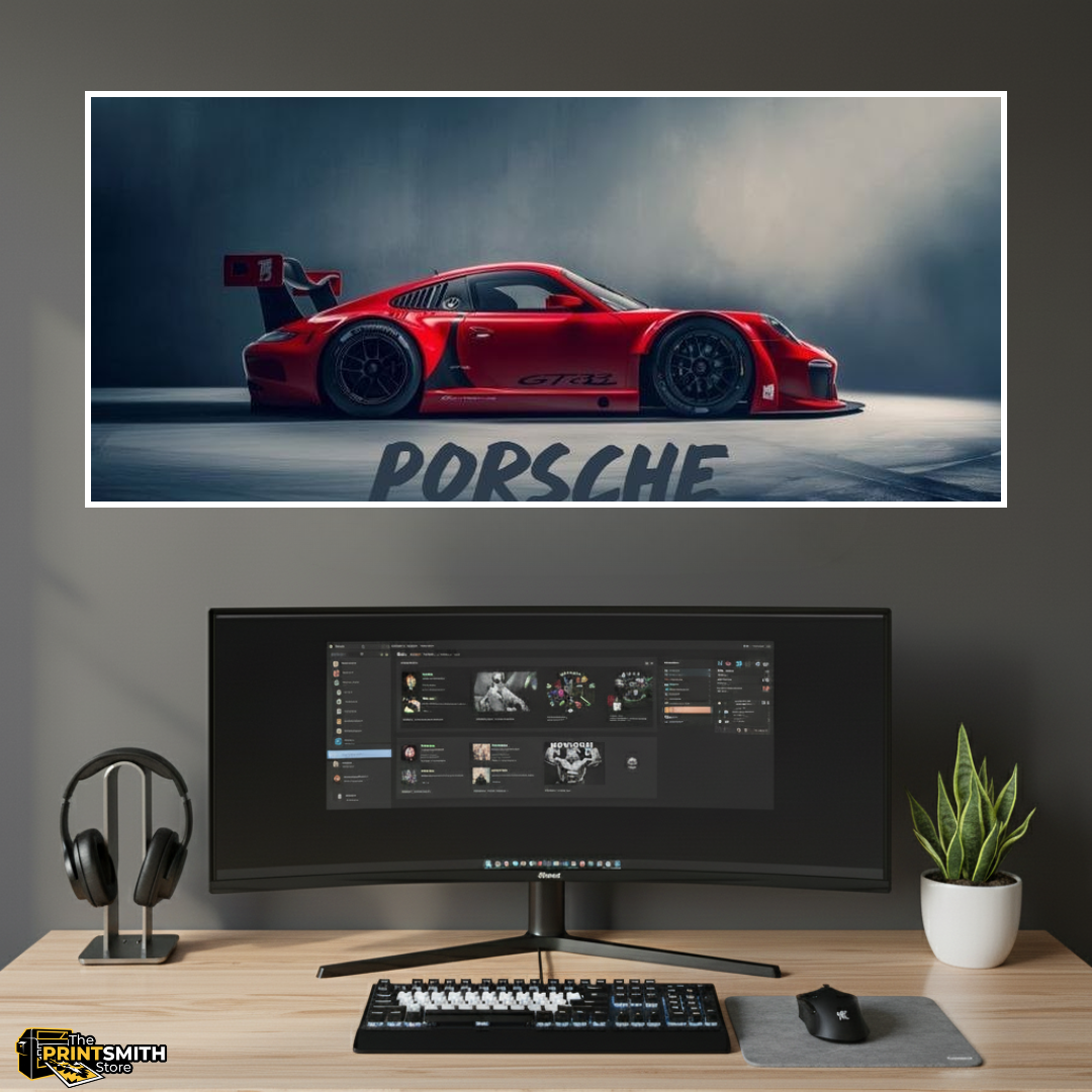 Red Porsche GT3 Racing view 2