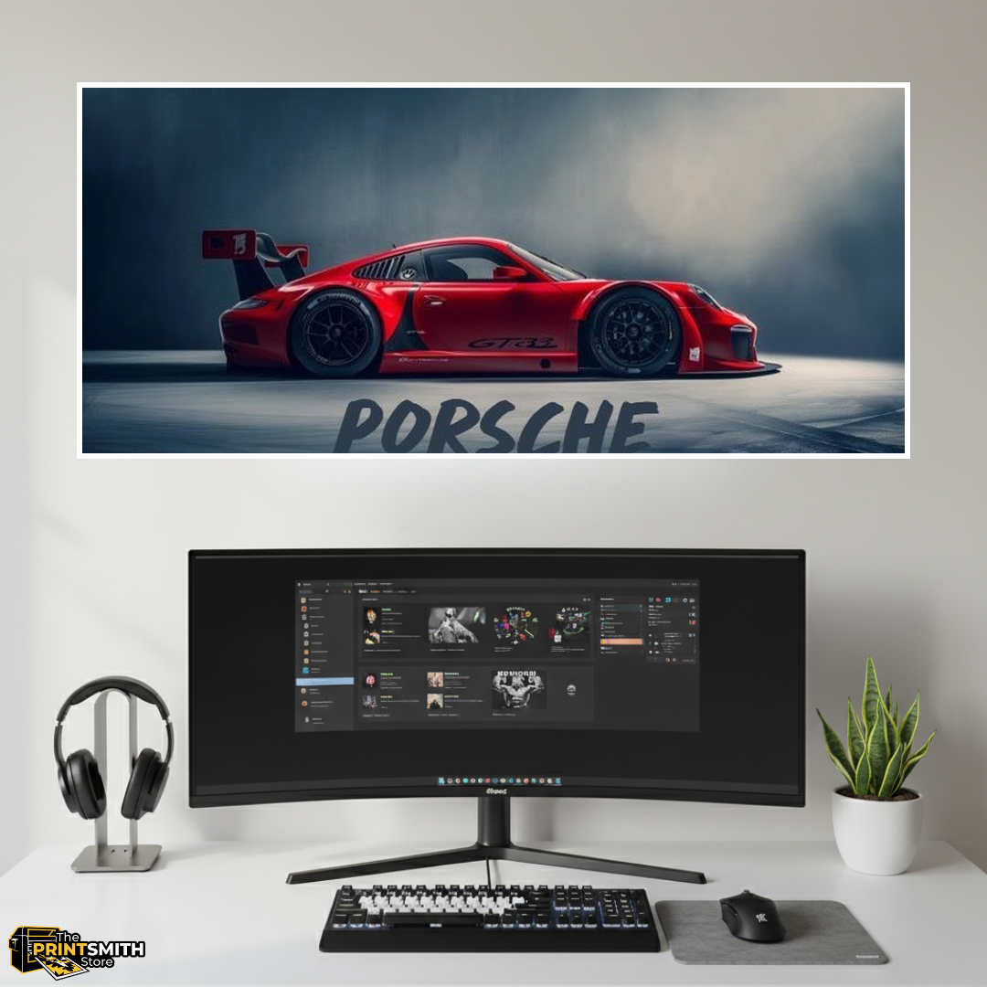 Red Porsche GT3 Racing