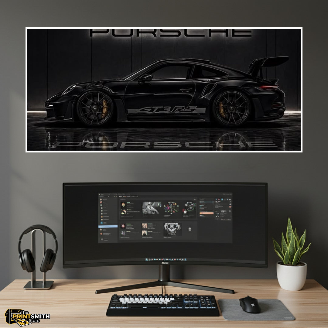 Black Porsche Gt3 Rs view 4