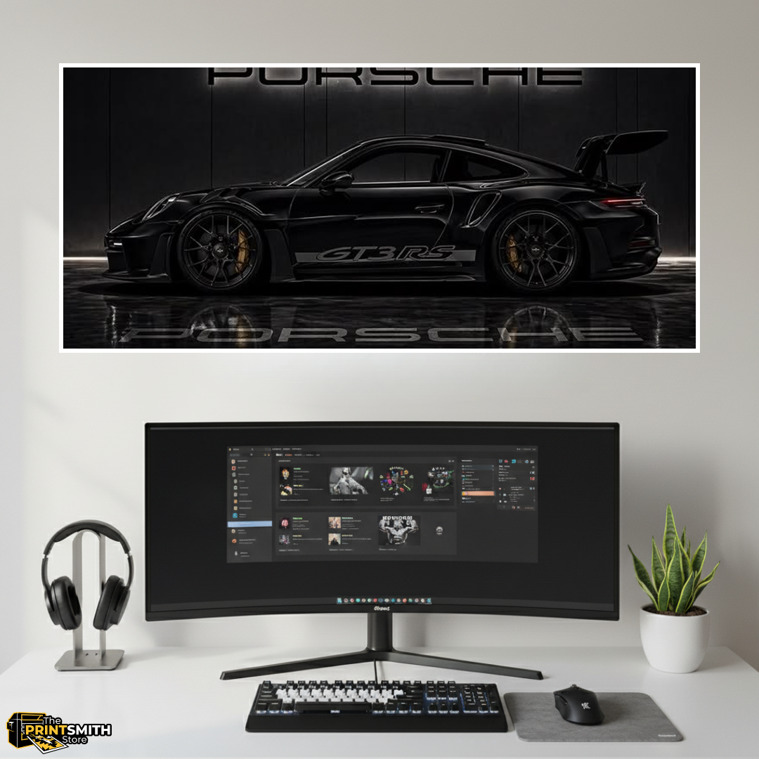 Black Porsche Gt3 Rs view 3